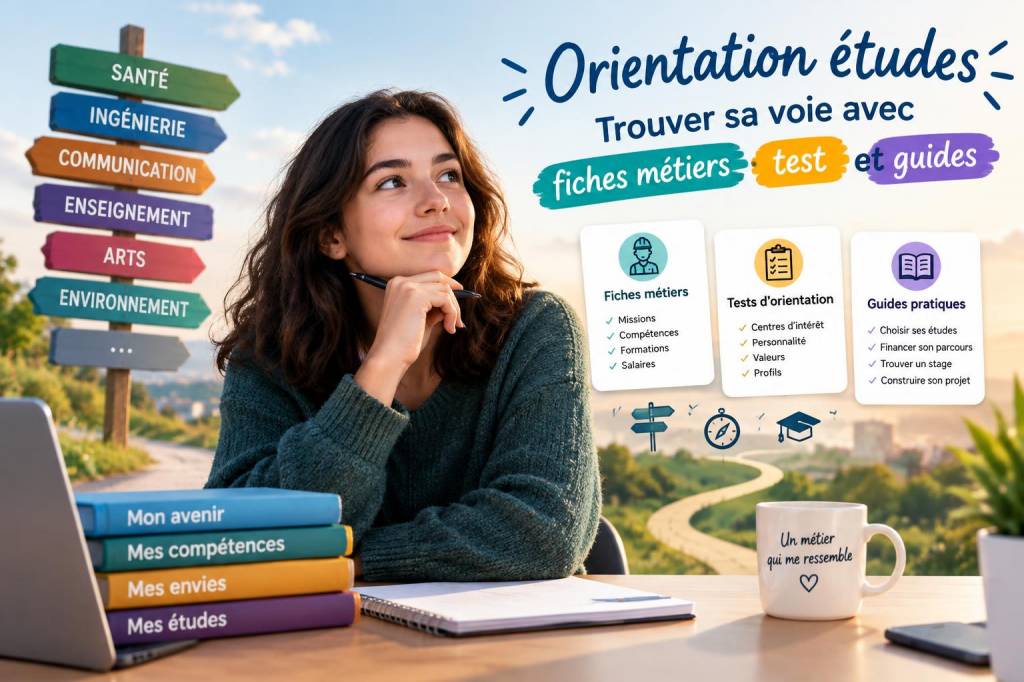 Orientation études : trouver sa voie avec fiches métiers, test et guides