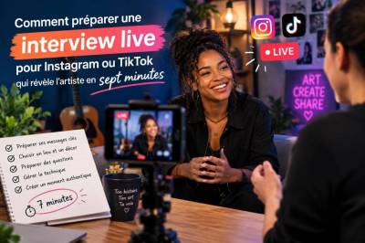 Comment préparer une interview live pour instagram ou tiktok qui révèle l'artiste en sept minutes
